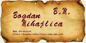 Bogdan Mihajlica vizit kartica